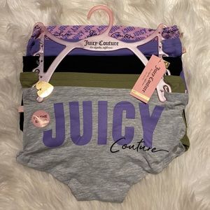 Juicy Couture Cotton Spandex Panties Underwear Small lot of 5 pack Set pair NWT